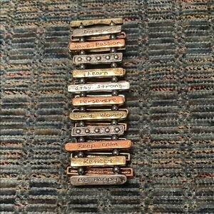 Inspirational Metal Bar Bracelets